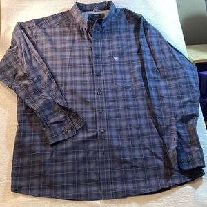 Men's Blue Plaid Ariat Pro Series Stretch Shirt
